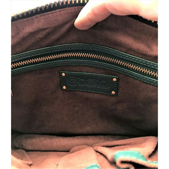 TRE VERO Convertible Cowhide Leather Handbag in Sp - Picture 9 of 11